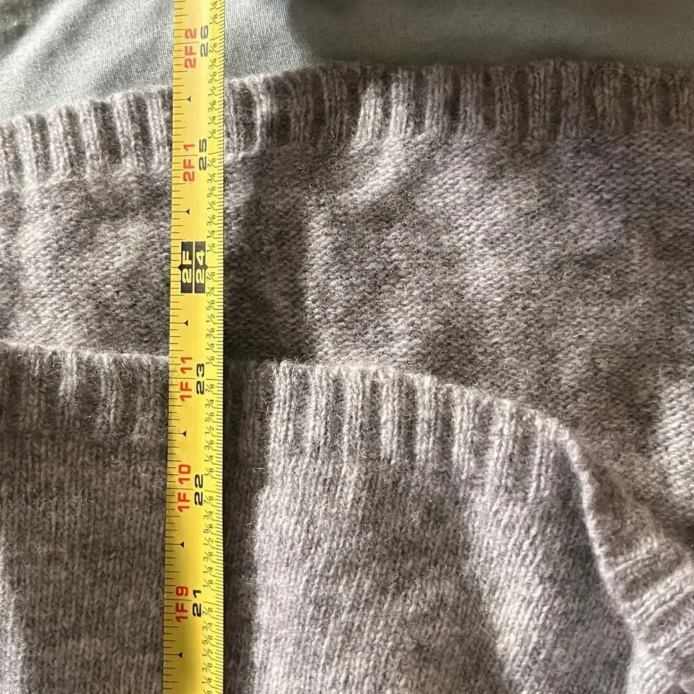 Holebrook Sweden Women's Gray Wool Blend Mock Neck Sweater Size Small